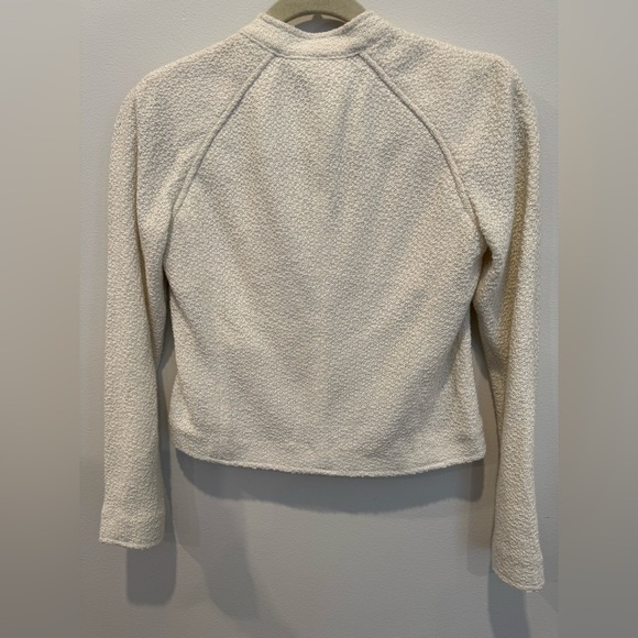 Rag & Bone Marisa tweed jacket in cream with matte gold buttons size 00 - Picture 8 of 8